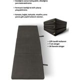 Antrasit Katlanır Sünger Misafir Yer Yatağı ve Balkon Minderi 7cm - 100 × 200 cm