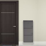 Antrasit Kilitli Metal Ayakkabilik Mac3 - 3 Kapakli - 50X15x103 H