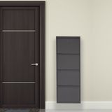 Antrasit Kilitli Metal Ayakkabilik Mac4 - 4 Kapakli - 50X15x136 H