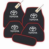 Antrasit Kırmızı Renk Toyota İçin 5 Parça Oto Halı Paspas Seti Kaymaz, Kolay Temizlenir Ve Uzun Ömürlü