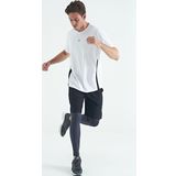Antrasit Logo Baskılı Yüksel Bel Slim Fit Aktif Spor Erkek Tayt - 84989