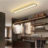 Antrasit Oval 100X16CM 4000k Işık Rengi, Kumandalı, LED Tavan Lambası, oval Avize, modern Aydınlatma