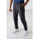 Antrasit Polyester İnce Yumuşak Comfort Fit Erkek Eşofman Alt - 82120