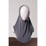 Antrasit Pratik Hazır Geçmeli Genç Tesettür Bone Sandy Kumaş Düz Hijab 2312_25