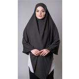 Antrasit Pratik Hazır Geçmeli Tesettür Eşarp Medine İpeği Bağcıklı Sufle Hijab 2301_25
