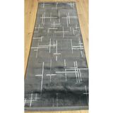Antrasit Rengi Lotus Bambu Model Altı Kaymaz Makine Dokuma Halı 100 X 200