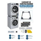 Antrasit / Seg Çamaşır Ve Kurutma Makinesi Uyumlu Ara İstif Kiti Krom Metal