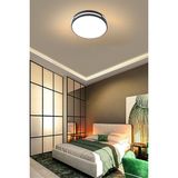 Antrasit Şerit Akrilikli 50CM Çap LED Tavan Lambası, Renkli Kumandalı, Dimli - Seçenek 1