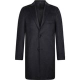 Antrasit Slim Fit Ceket Yaka Yünlü Kaşe Palto - 2XL