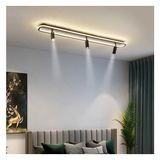 Antrasit Spotlu Oval 80X16CM 3000K Işık Rengi, Kuamndalı LED Tavan Lambası,oval Avize,modern Aydınlatma,dekoratif Işık