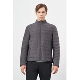Antrasit Süet Suni Deri Hakim Yaka Düz Yırtmaçsız Tam Astar Slim Fit Casual Deri Mont 1038245150 - 54