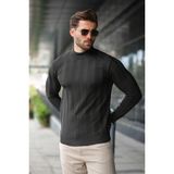 Antrasit Yarım Balıkçı Erkek Triko Kazak E7423 - 2XL