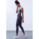 Antrasit Yüksek Bel Toparlayıcı Slim Fit Dar Paça Kadın Tayt - 94568
