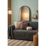 Antrasit Zikzak Desenli Welsoft Süngerli Koltuk Örtüsü 170X210 cm - 170 x 210 cm