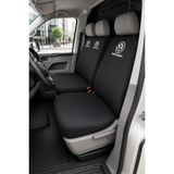 Antwax Volkswagen Transporter 4+1 - Siyah Penye Oto Koltuk Kılıfı - Marka Logo Baskılı