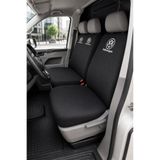 Antwax Volkswagen Transporter 5+1 - Siyah Penye Oto Koltuk Kılıfı - Marka Logo Baskılı