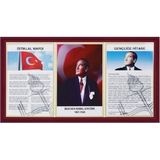 Antyazı 50 x 90 cm Mdf Çerçeve 3’lü Milli Levha