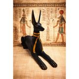 Anubis Antik Mısır Tanrısı Altın Biblo 15 cm