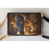 Anubis Çerçeveli Tablo Mısır Mitolojisi Piramit Dekoru Antik Mısır Duvar Dekoru 30X42 Cm