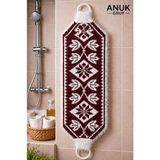 Anuk Grup Halkalı Banyo Lifi Yumuşak Dokulu - Çeyizlik , Düğün Nişan Söz Bohça Umre Hediyelik - Bordo