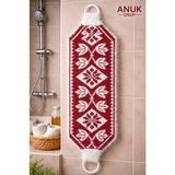 Anuk Grup Halkalı Banyo Lifi Yumuşak Dokulu - Çeyizlik , Düğün Nişan Söz Bohça Umre Hediyelik - Kırmızı