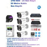 Anunnaki 4'lü 5mp Ip Kamera Güvenlik Sistemi Seti Poe - Ses Kayıtlı - Gece Görüşlü - Hikvision Nvr Full Set - 1TB Skyhawk Harddisk (14 Gün Kayıt)