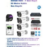 Anunnaki 4'lü 5mp Ip Kamera Güvenlik Sistemi Seti Poe - Ses Kayıtlı - Gece Görüşlü - Hikvision Nvr Full Set - 500gb Skyhawk Harddisk (7 Gün Kayıt)