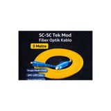 Anunnaki Fiber Optik 3 Metre Patch Kablo Sc-Sc Sm Patchcord Single Mode 2.0mm 9/125 OS2 Tek Çekirdek EV-OFİS