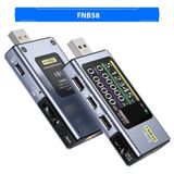 Anunnaki FNB58 Siyah Ampermetre Akım ve Voltmetre USB Test Cihazı