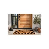 ANUTYA HOME Coco CC012A Welcome Desenli Çizgili Kalın Kaymaz Taban Nem Alıcı Şık Tasarım Kapı Önü Paspası 45x75