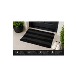 ANUTYA HOME Delta CC002A Siyah Kaymaz Taban Nem Alıcı Toz Alıcı Kapı Önü Paspası Uv Dayanıklı 45x70 Cm