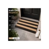 ANUTYA HOME Delta CC003A Bej Kaymaz Taban Nem Alıcı Toz Alıcı Kapı Önü Paspası Uv Dayanıklı 45x70 Cm