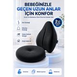 ANVA MED 2'li Anne Bebek Konfor Seti Visko Sırt Desteği ve Oturma Minderi