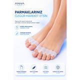 ANVA MED 5 Parmak Ayırıcı Silikon Makaralı Halluks Valgus Destek Aparatı