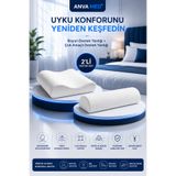ANVA MED Ortopedik Visco Uyku Destek Seti | Boyun Yastığı ve Çok Amaçlı Silindir Destek Yastığı | Bel Boyun Diz Desteği