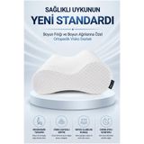 ANVA MED Ortopedik Visko Boyun Yastığı Mega Boy – Boyun Destek Yastığı, Visko Hafızalı Köpük Uyku Yastığı, Ergonomik Boyun ve Omuz Destekli Yastık