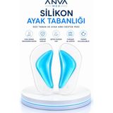 Anva Med Silikon Ayak Tabanlığı – Düz Taban ve Ayak Arkı Destek Pedi - Mavi
