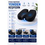ANVA MED Visko Araç Minderi Kuyruk Sokumu Destekli Ortopedik Hafızalı U Koltuk Minderi – Oto Oturma Minderi
