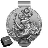 Anwlki Saint Christopher Madalyası Araba için St Christopher Vizör Klips Aksesuarları Korusun Sürüş Güvenliği Aile, Sürücü, Ebeveyn, Arkadaş için Dini Hediye (2)
