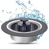 ANXHYH 3'ü 1 arada Mutfak Lavabo Drenaj Filtresi Lavabo Filtresi Açılır Lavabo Drenaj Tapası Mutfak Lavabo Filtre Sepeti 304 Paslanmaz Çelik Amerikan Standardı 3-1/2 "Lavabo Drenaj Borusuna