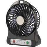 Anycast 3 Kademeli Şarjlı Masa Üstü USB Mini Taşınabilir Vantilatör Fan - Siyah