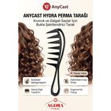 Anycast Hydra Perma Tarağı, Kıvırcık ve Dalgalı Saçlar Için Bukle Şekillendirici Tarak - Siyah