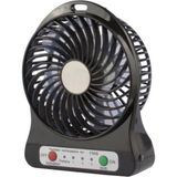 Anycast Şarjlı Mini Vantilatör Masa Üstü 3 Kademeli USB Mini Fan Siyah