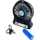 Anycast Taşınabilir 3 Kademeli USB Girişli Şarjlı + Pil Hediyeli Mini Masaüstü El Fanlı Vantilatör -Siyah