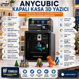 Anycubic abs (Asa, Petg, Pla, Tpu Malzeme Türlerinin Kullanıldığı)-Kobra S1 Combo Kapalı Kasa Hızlı 3D Yazıcı - Siyah