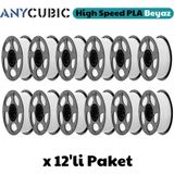 Anycubic High Speed Pla Filament Beyaz 1.75MM 1kg (12 Adet)