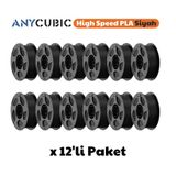 Anycubic High Speed Pla Filament Siyah 1.75MM 1kg (12 Adet)