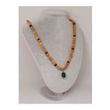 Anyolit Taşlı Rudraksha Tohum Kolye Dolama Bileklik 8mm 49702