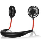 ANYPOWK Taşınabilir Boyun Vantilatörü, USB Şarj Edilebilir Fan, 3 Hızlı Ayarlanabilir, Boyun Fanları Taşınabilir Şarj Edilebilir Prime LED Işıklı - Siyah