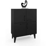 Anzera Lego Siyah 70x37x82 cm Çok Amaçlı Dolap